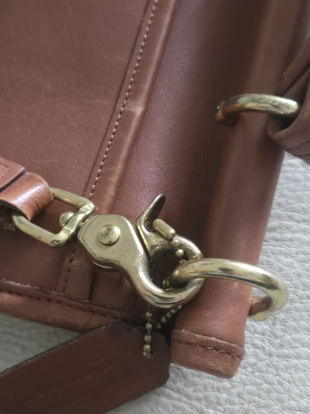 Coach Vintage Brown Leather Briefcase Crossbody 9927 - Picture 15 of 16